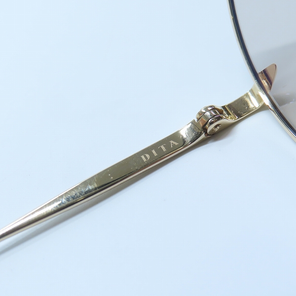 実際に弊社で買取させて頂いたDITA/ディータ BELIEVER/ビリーバー アイウェア/サングラス/メガネフレーム DTX506-52-01 GOLDの画像 6枚目