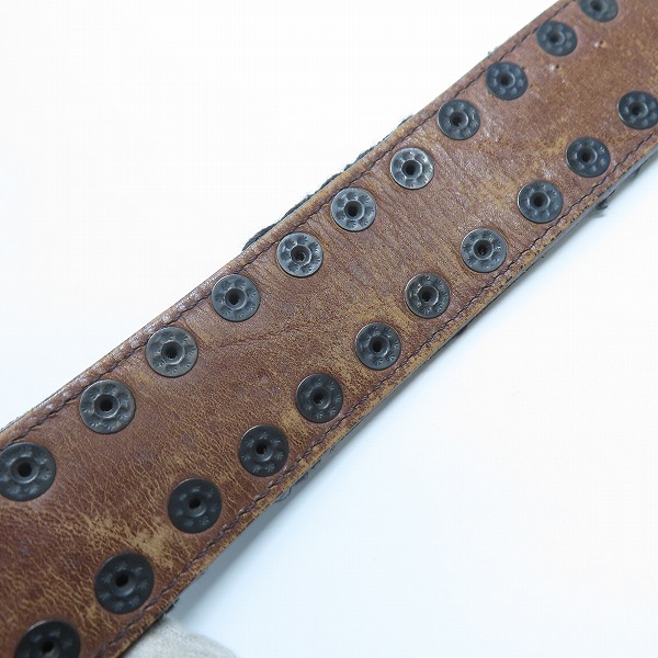 実際に弊社で買取させて頂いたroar/ロアー レザー スタッズ ベルトの画像 5枚目