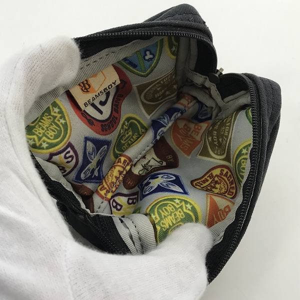 実際に弊社で買取させて頂いたPORTER×BEAMS BOY/ポーター×ビームスボーイ 裏地柄 ミニポーチの画像 3枚目