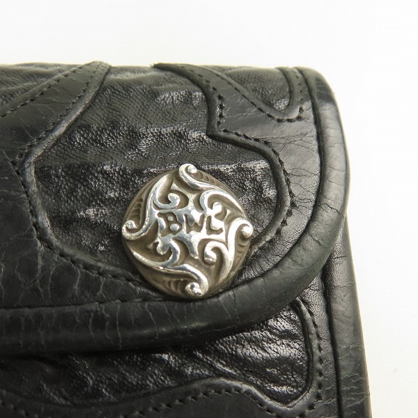 実際に弊社で買取させて頂いたBWL/BILL WALL LEATHER/ビルウォールレザー スカルボタン 長財布/ロングウォレットの画像 7枚目