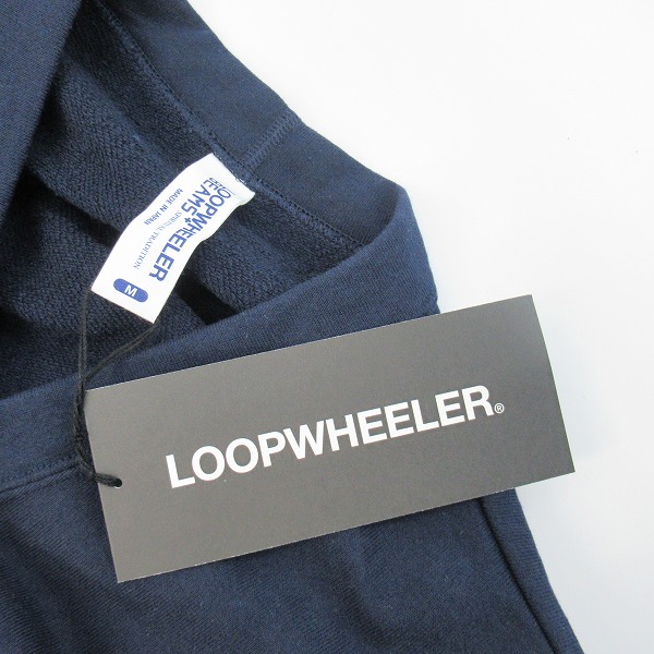 実際に弊社で買取させて頂いた【未使用】LOOPWHEELER × BEAMS/ループウィラー×ビームス 別注 吊裏毛 ルーズフィット カーディガン ネイビー Mの画像 5枚目