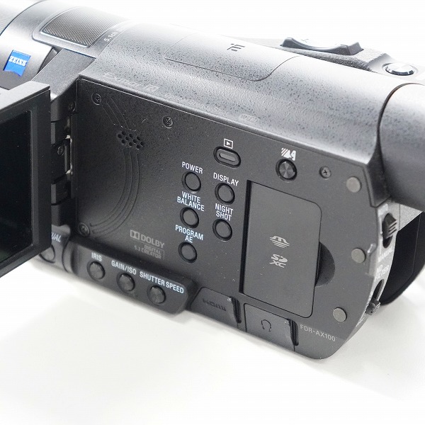 実際に弊社で買取させて頂いたSONY/ソニー FDR-AX100 ハンディカム デジタル 4K ビデオカメラレコーダー 動作未確認の画像 5枚目