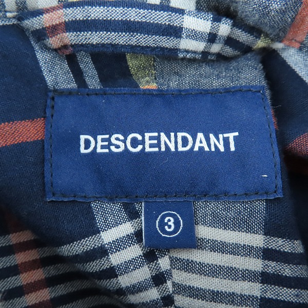実際に弊社で買取させて頂いたDESCENDANT/ディセンダント 半袖 チェックシャツ/3の画像 2枚目