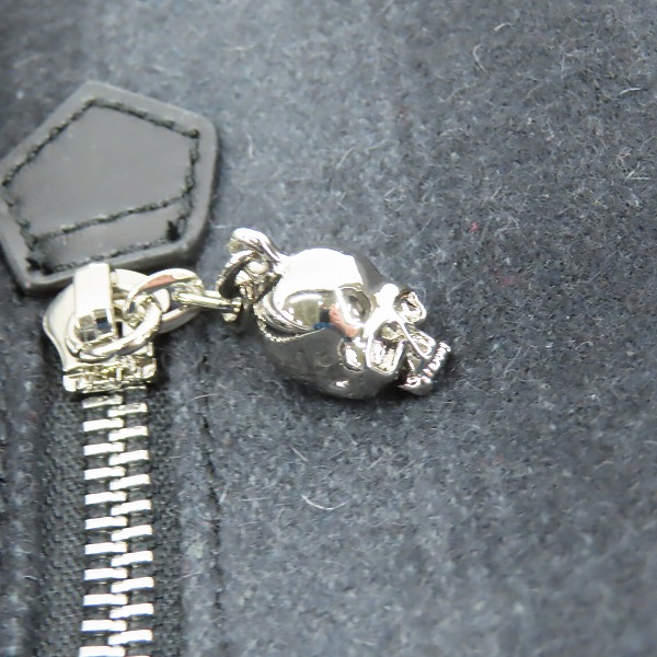 実際に弊社で買取させて頂いた【未使用】Roen/ロエン チェック柄/スカルトートバッグ 牛革×ウール 3R394041の画像 6枚目