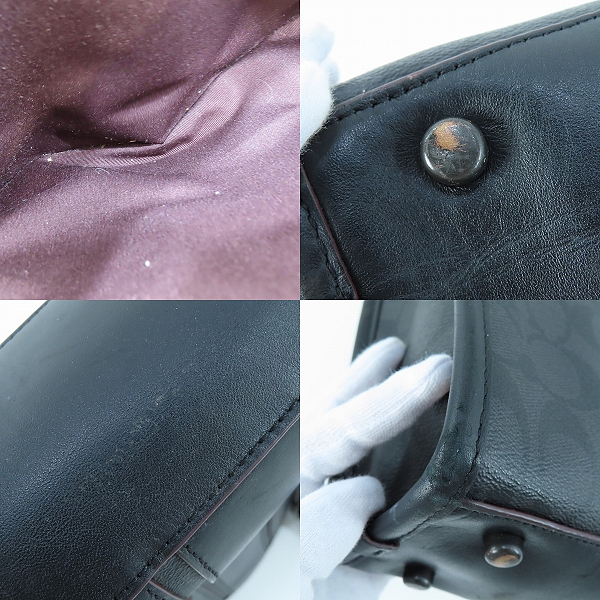 実際に弊社で買取させて頂いたCOACH/コーチ  シグネチャー ブリーフケース/ビジネスバッグの画像 7枚目