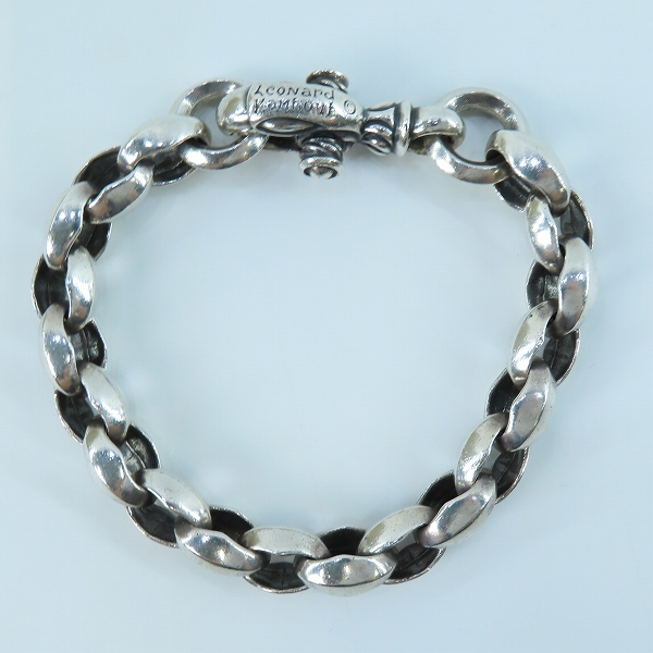 実際に弊社で買取させて頂いたLeonard Kamhout/レナードカムホート シルクリンクブレスレット 19リンクの画像 5枚目