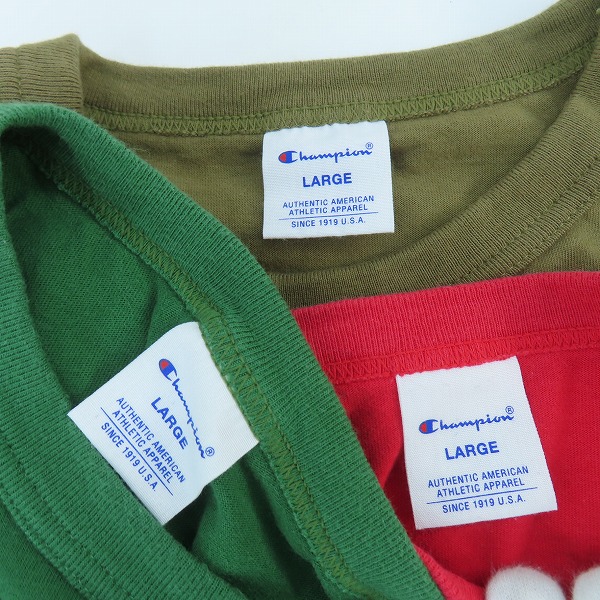実際に弊社で買取させて頂いたChampion/チャンピオン Tシャツ C3-T306/L 3点セットの画像 2枚目