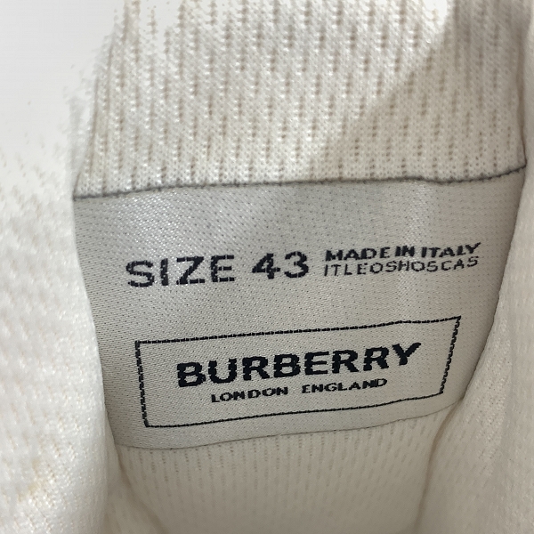実際に弊社で買取させて頂いたBURBERRY/バーバリー ヴィンテージチェック アーサー スニーカー 8037254/43の画像 5枚目