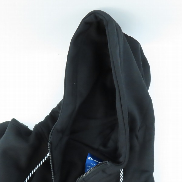 実際に弊社で買取させて頂いた【未使用】CHAMPION/チャンピオン テックウィーブ パーカー/パンツ/セットアップ 黒 C3-AS105/C3-AS202/Lの画像 6枚目