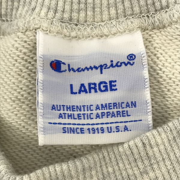 実際に弊社で買取させて頂いたChampion/チャンピオン ロゴプリント クルーネック スウェット/スエット トレーナー C3-H004/Lの画像 2枚目