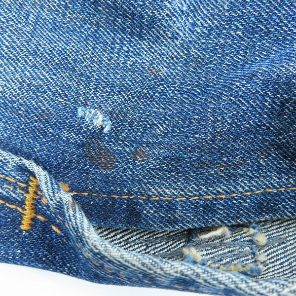 実際に弊社で買取させて頂いたLEVIS/リーバイス ビンテージ デニムジャケット ボタン裏刻印525 ビッグEの画像 6枚目