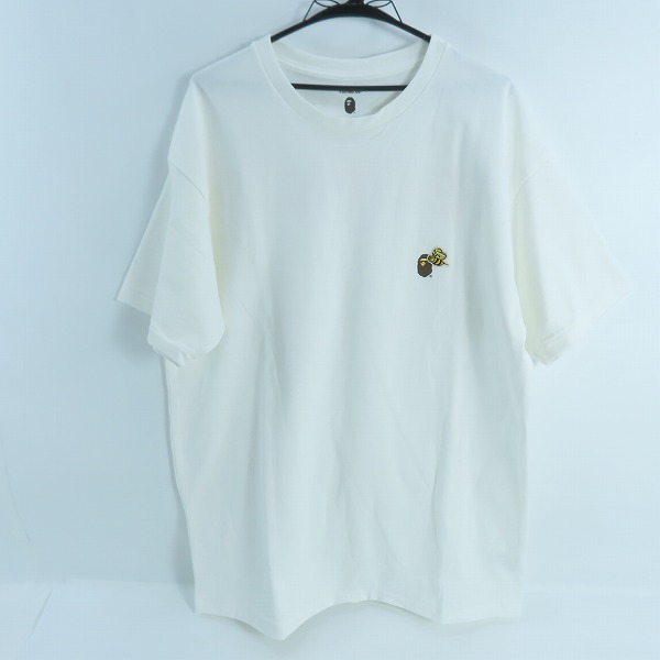 実際に弊社で買取させて頂いたA BATHING APE×READYMADE/アベイシングエイプ×レディメイド 刺繍入り Tシャツ WHITE × PINK CAMO/XL