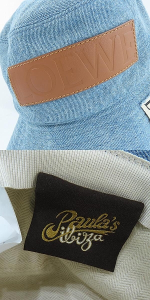 実際に弊社で買取させて頂いた【JPタグ】LOEWE/ロエベ フレイド フィッシャーマン ハット  デニム＆カーフ K820HF1X26/57の画像 5枚目