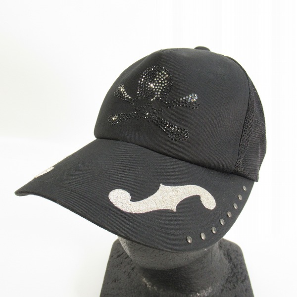 実際に弊社で買取させて頂いたRoen×LION HEART/ロエン×ライオンハート ドクロ ラインストーン メッシュキャップ F