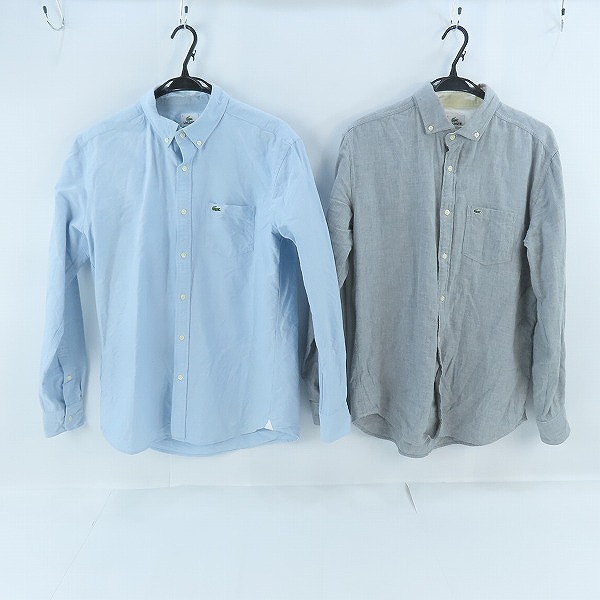 実際に弊社で買取させて頂いたLACOSTE/ラコステ ボタンダウン オックスフォードシャツ/5 2点セット