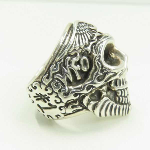 実際に弊社で買取させて頂いたBWL/BILL WALL LEATHER/ビルウォールレザー Flying Tire Graffiti Master Skull Ring/マスタースカルリング R399/25号の画像 4枚目