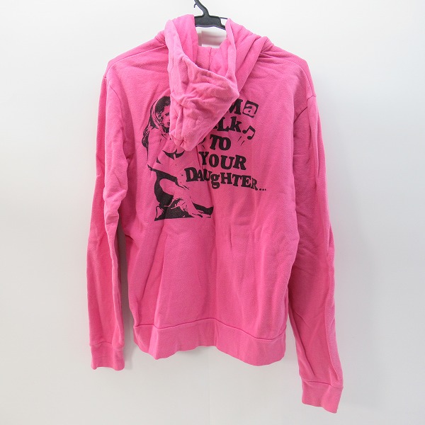 実際に弊社で買取させて頂いたHYSTERIC GLAMOUR/ヒステリックグラマー ヒスガール プリント ジップアップパーカー ピンク 0204CF06/Lの画像 1枚目