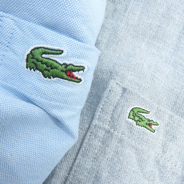実際に弊社で買取させて頂いたLACOSTE/ラコステ ボタンダウン オックスフォードシャツ/5 2点セットの画像 3枚目