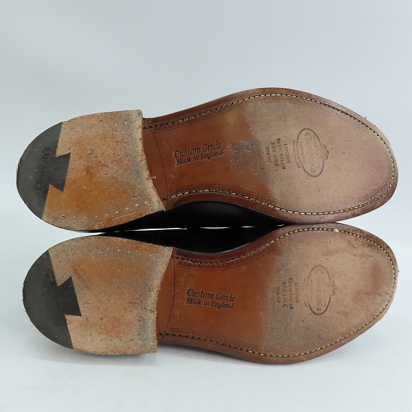 実際に弊社で買取させて頂いたChurch's/チャーチ WELLS 103ラスト サイドゴアブーツ BLACK POLISH BINDER/8.5Fの画像 2枚目