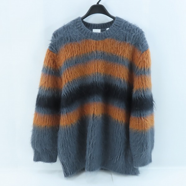 実際に弊社で買取させて頂いたBURBERRY/ バーバリー モヘア シルク ストライプインターシャ 長袖 ニット プルオーバー 8037217/S