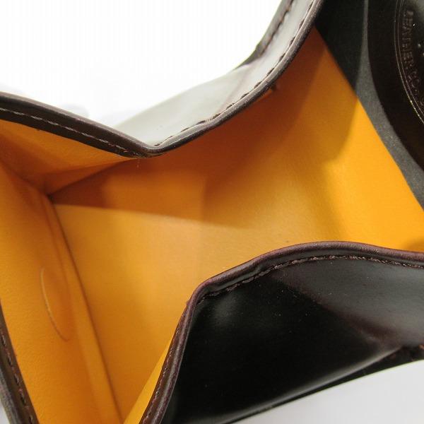 実際に弊社で買取させて頂いたGANZO/ガンゾ 馬革 SHELL CORDOVAN 2 /シェルコードバン2 BOX 小銭入れ 57238の画像 6枚目