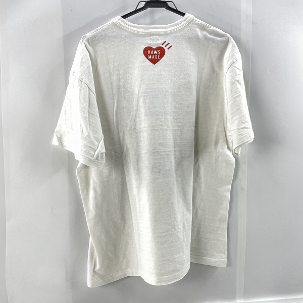 実際に弊社で買取させて頂いたHUMAN MADE×KAWS/ヒューマンメイド×カウズ Tシャツ/XLの画像 1枚目