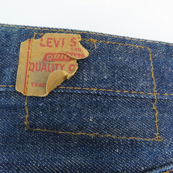実際に弊社で買取させて頂いたLEVIS/リーバイス 501 66前期 ヴィンテージ/ビンテージ 刻印6/シングルステッチ ブランクタブ/サークルR デニムパンツの画像 3枚目