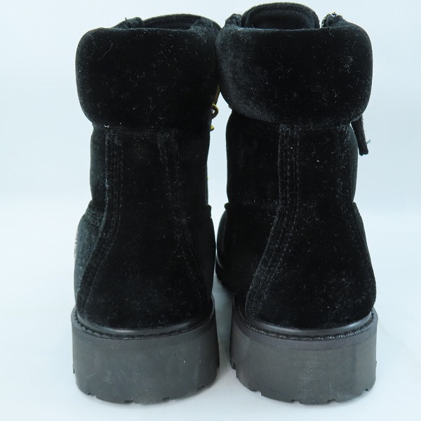 実際に弊社で買取させて頂いたTimberland×OFF-WHITE/ティンバーランド×オフホワイト ベロア 6インチ ブーツ ブラック A1Q8B/8の画像 1枚目