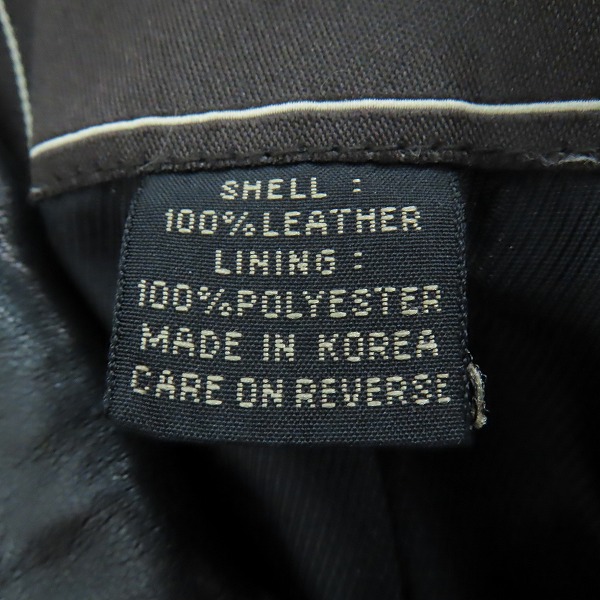 実際に弊社で買取させて頂いたCOACH/コーチ オールドコーチ 韓国製 レザーステンカラーコート XLの画像 3枚目