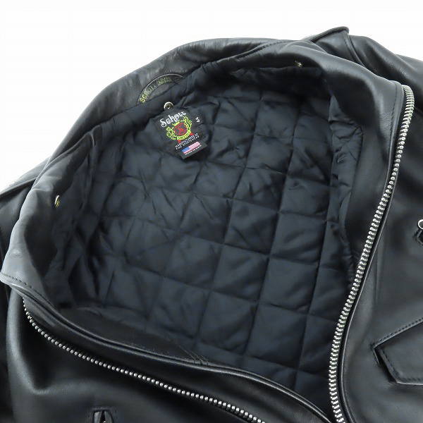 実際に弊社で買取させて頂いたSchott/ショット 613US ONE STAR/ワンスター ダブルライダースジャケット 7007/44の画像 2枚目