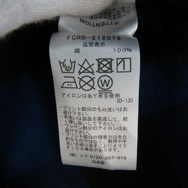 実際に弊社で買取させて頂いたF.C.Real Bristol/エフシーレアルブリストル 21AW BIG LOGO FLANNEL BAGGY SHIRT FCRB-212078/Sの画像 3枚目
