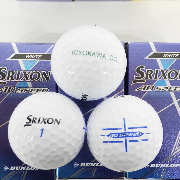 実際に弊社で買取させて頂いた【未使用/オウンネーム】DUNLOP/ダンロップ SRIXON/スリクソン AD SPEED・XXIO ゴルフボール ホワイト 2ｘ6 計1ダースの画像 1枚目