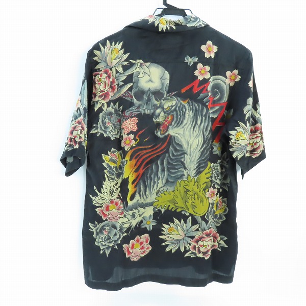 実際に弊社で買取させて頂いたRoen/ロエン 虎柄 半袖アロハシャツ 48の画像 1枚目