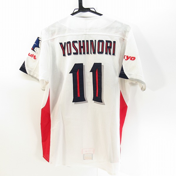 実際に弊社で買取させて頂いたZETT×BEAMS/ゼット×ビームス 東京ヤクルトスワローズ ユニフォーム #11 YOSHINORI YSRP2/フリー（XL）の画像 1枚目