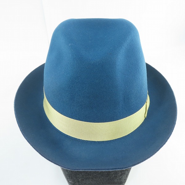 実際に弊社で買取させて頂いたBorsalino/ボルサリーノ 18.57 ロゴ  プレート フェルトハット/61の画像 1枚目
