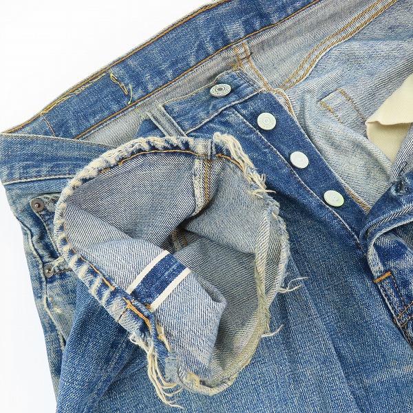 実際に弊社で買取させて頂いたLEVI'S/リーバイス 501 ヴィンテージ 刻印6 ボタンフライ デニムパンツ/32×31の画像 3枚目
