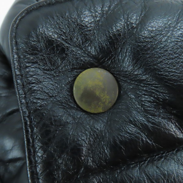 実際に弊社で買取させて頂いたBREAKBEATS×BEAMS/ブレイクビーツxビームス レザー 中綿ジャケット Lの画像 6枚目