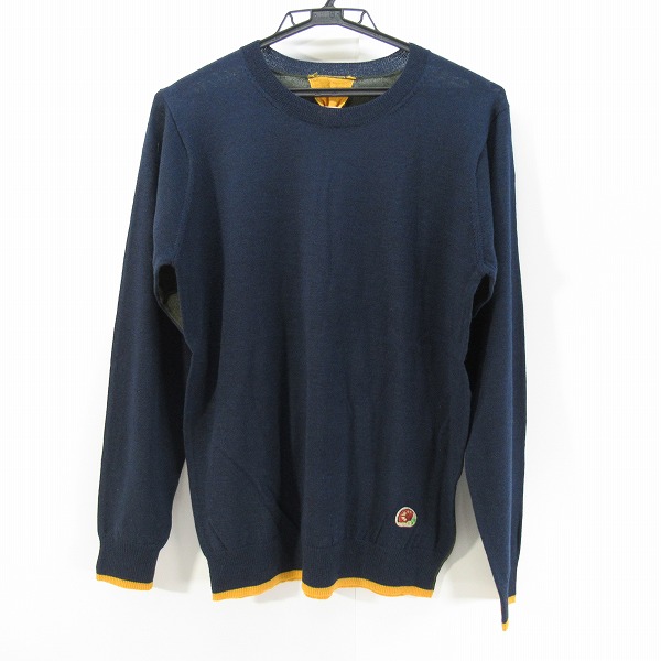 実際に弊社で買取させて頂いた【未使用】FRAPBOIS/フラボア ウール カットソー ネイビー B1537RKW414/1