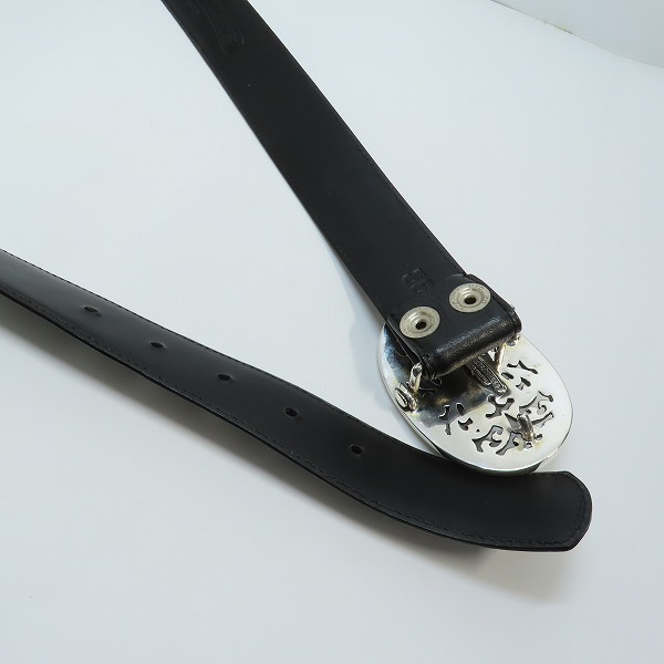 実際に弊社で買取させて頂いたCHROME HEARTS/クロムハーツ オーバルスターバックルベルト 36の画像 4枚目