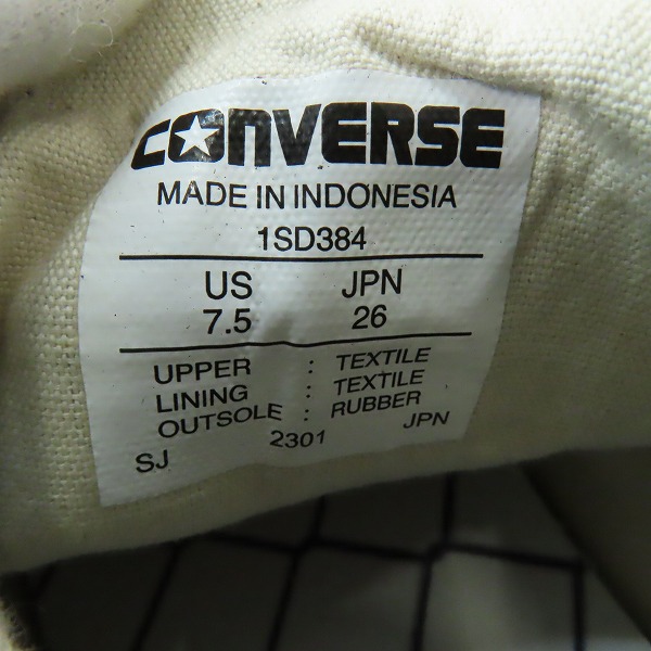 実際に弊社で買取させて頂いたCONVERSE×mita sneakers/コンバース×ミタ スニーカー WHIZ LIMITED ALL STAR US HI ハイカットスニーカー 1SD384/26の画像 5枚目