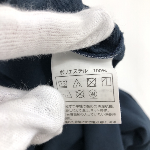 実際に弊社で買取させて頂いたCOOTIE PRODUCTIONS/クーティープロダクションズ ワンポイントロゴ オーバーサイズ 長袖Tシャツ ネイビー/Lの画像 3枚目