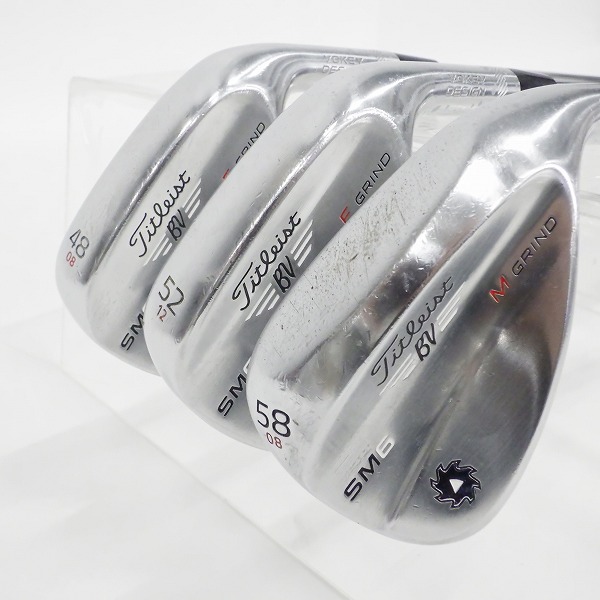実際に弊社で買取させて頂いたTitleist/タイトリスト BV/ボーケイデザイン SM6 F GRIND ウェッジ 48°,52°,58° 3本セット Dynamic Gold FLEX:S200