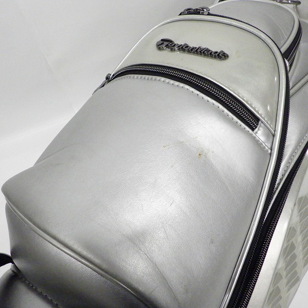 実際に弊社で買取させて頂いたTaylorMade/テーラーメイド TB647 プレミアムクラシック 9.5型 5分割キャディバッグ シルバーの画像 7枚目