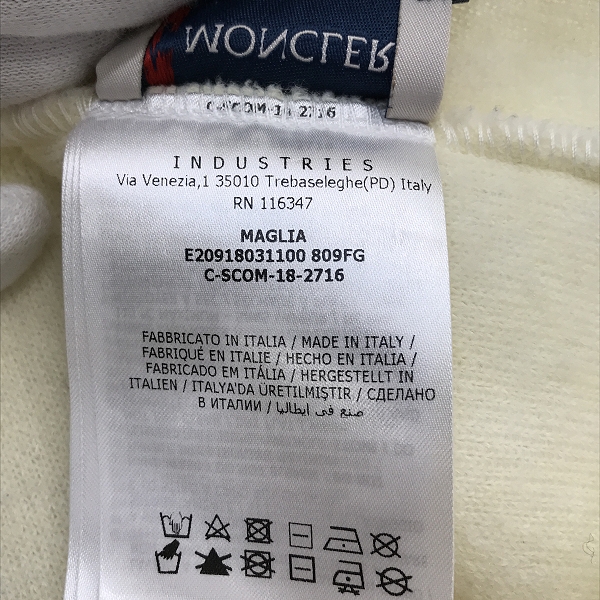 実際に弊社で買取させて頂いた【JPタグ】MONCLER GENIUS/モンクレール ジーニアス MAGLIA ボア プルオーバー パーカー E20918031100/Lの画像 5枚目