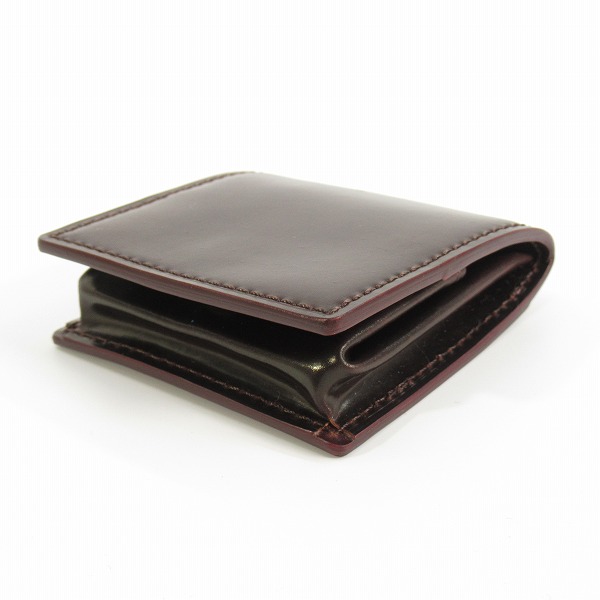 実際に弊社で買取させて頂いたGANZO/ガンゾ 馬革 SHELL CORDOVAN 2 /シェルコードバン2 BOX 小銭入れ 57238の画像 2枚目