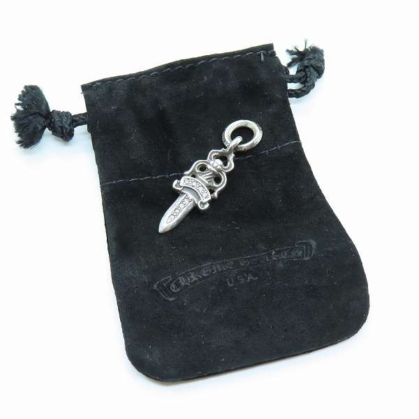 実際に弊社で買取させて頂いたCHROME HEARTS/クロムハーツ ＃5 ダガーチャームｗ/アフターダイヤの画像 7枚目