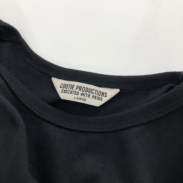 実際に弊社で買取させて頂いたCOOTIE PRODUCTIONS/クーティープロダクションズ ワンポイントロゴ オーバーサイズ 長袖Tシャツ ブラック/Lの画像 2枚目