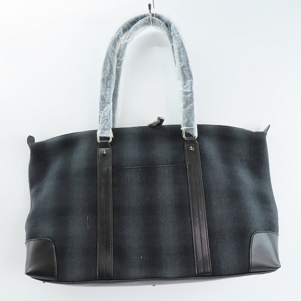 実際に弊社で買取させて頂いた【未使用】Roen/ロエン チェック柄/スカルトートバッグ 牛革×ウール 3R394041の画像 1枚目