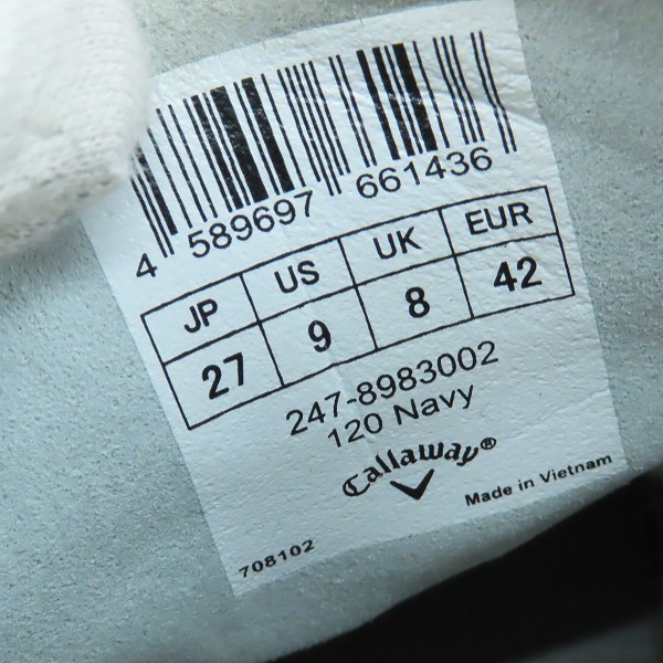 実際に弊社で買取させて頂いたCallaway/キャロウェイ スパイクレス ゴルフシューズ 247-8983002/27の画像 5枚目