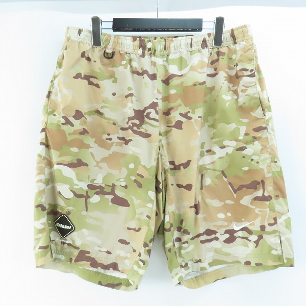 実際に弊社で買取させて頂いたF.C.Real Bristol×NIKE/エフシーレアルブリストル×ナイキ 15SS ナイロン ショートパンツ カモフラ 716122-240/XL